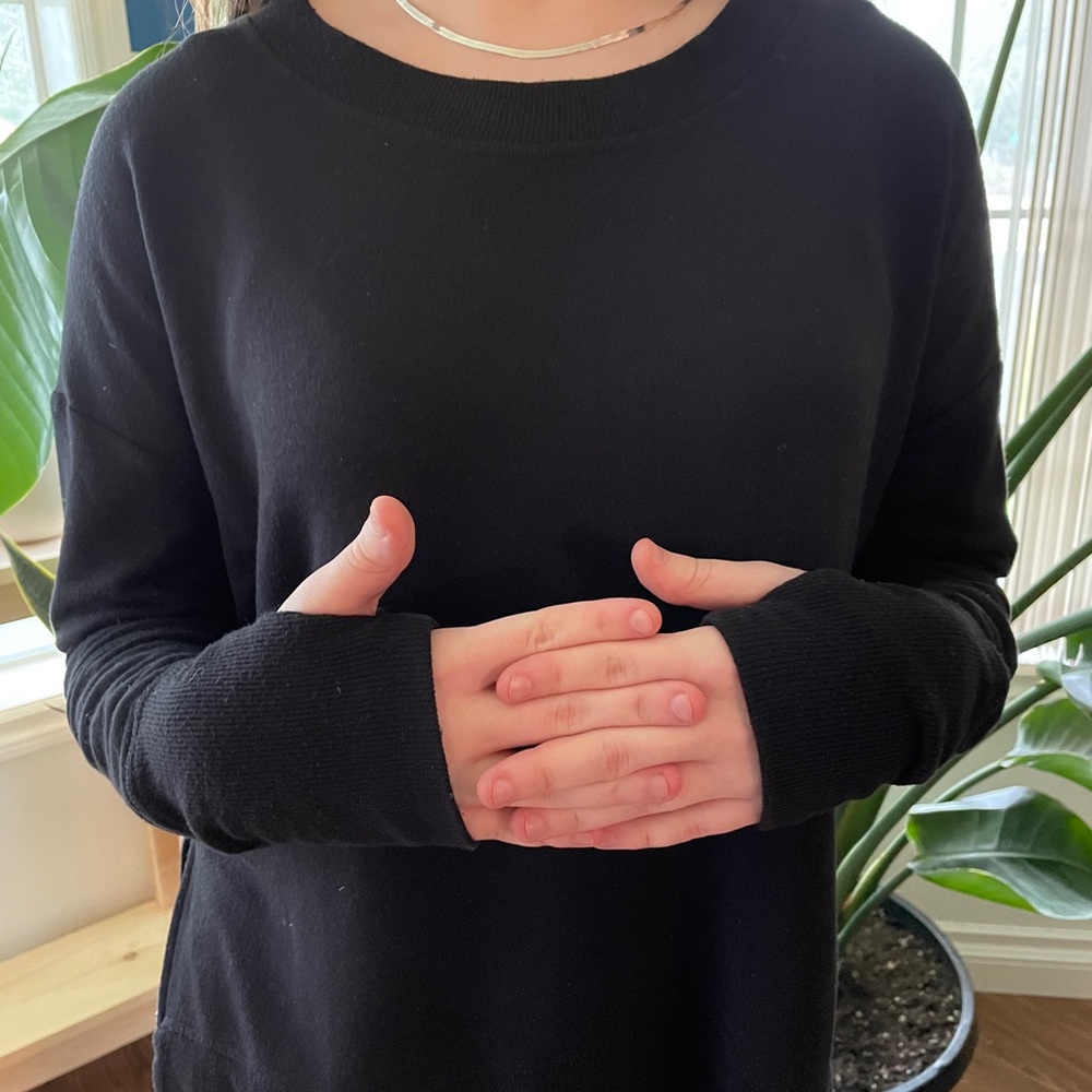 Athleta Coastal Luxe Sweatshirt - Black, SP